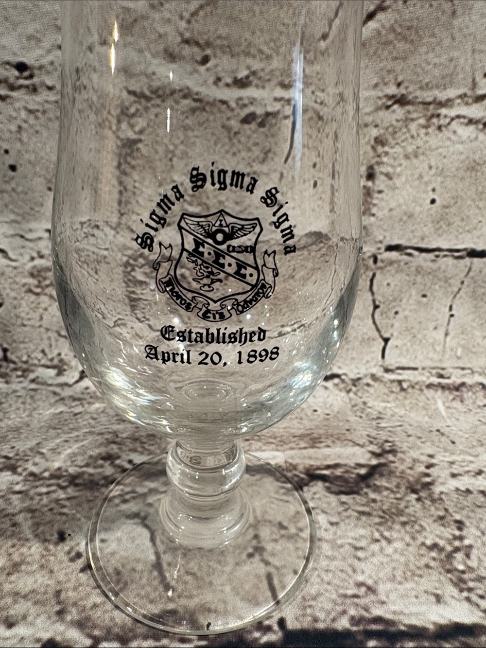 VTG- Tri Sigma Sorority Glass